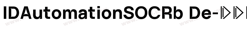 IDAutomationSOCRb De字体转换